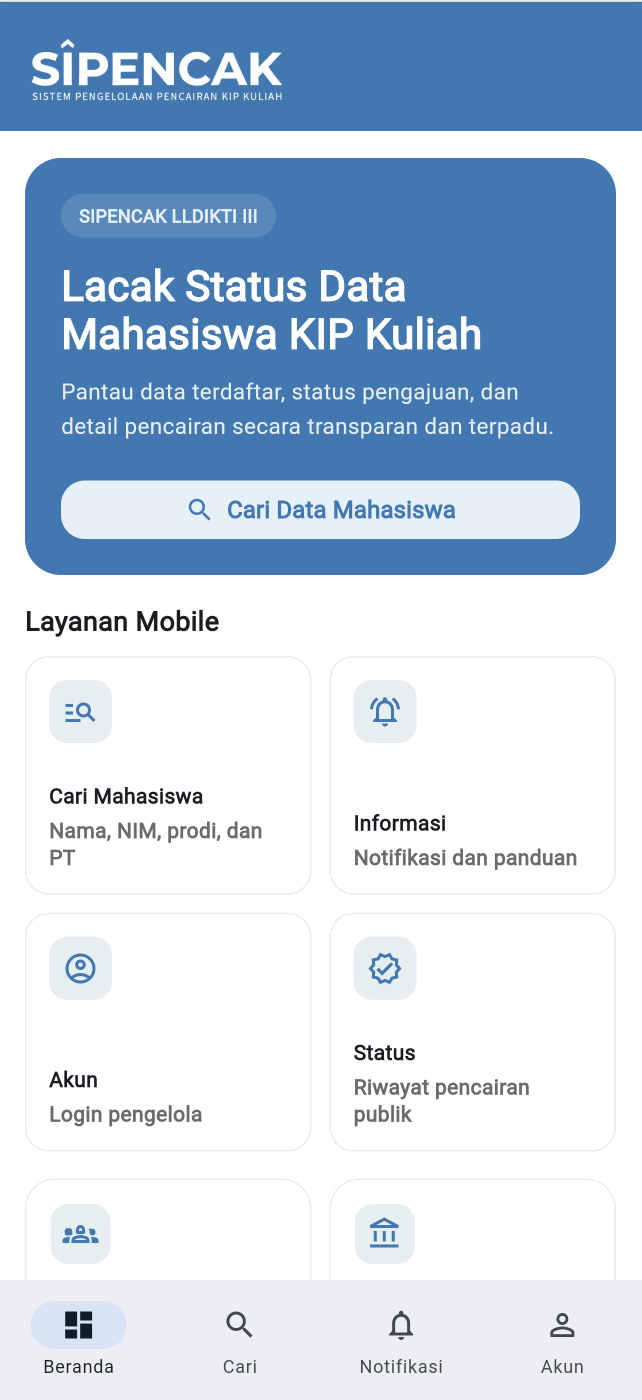 Preview aplikasi SIPENCAK 3