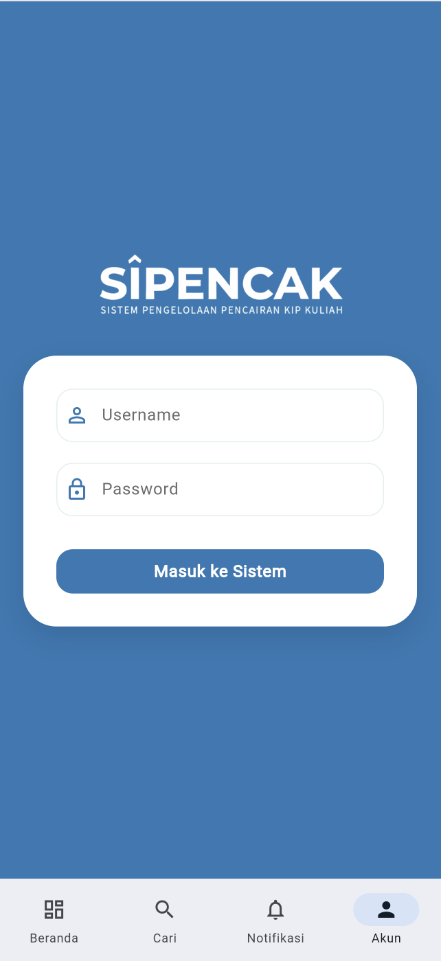 Preview aplikasi SIPENCAK Home